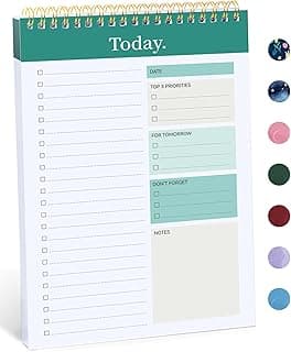 Taja To Do List Notepad - To Do List Notebook for Work with 52 Sheets, 9.8" x 6.5", Undated Daily Planner Perfect for Daily Tasks and Goal...