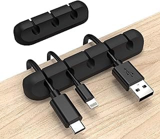 INCHOR Cord Organizer, Cable Clips Cord Holder, Cable Management USB Cable Power Wire Cord Clips, 2 Packs Cable Organizers for Car Home and...