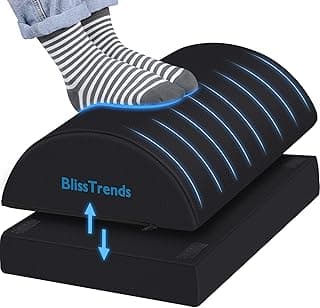 BlissTrends Foot Rest for Under Desk at Work-Versatile Foot Stool with Washable Cover-Comfortable Footrest with 2 Adjustable Heights for Ca...